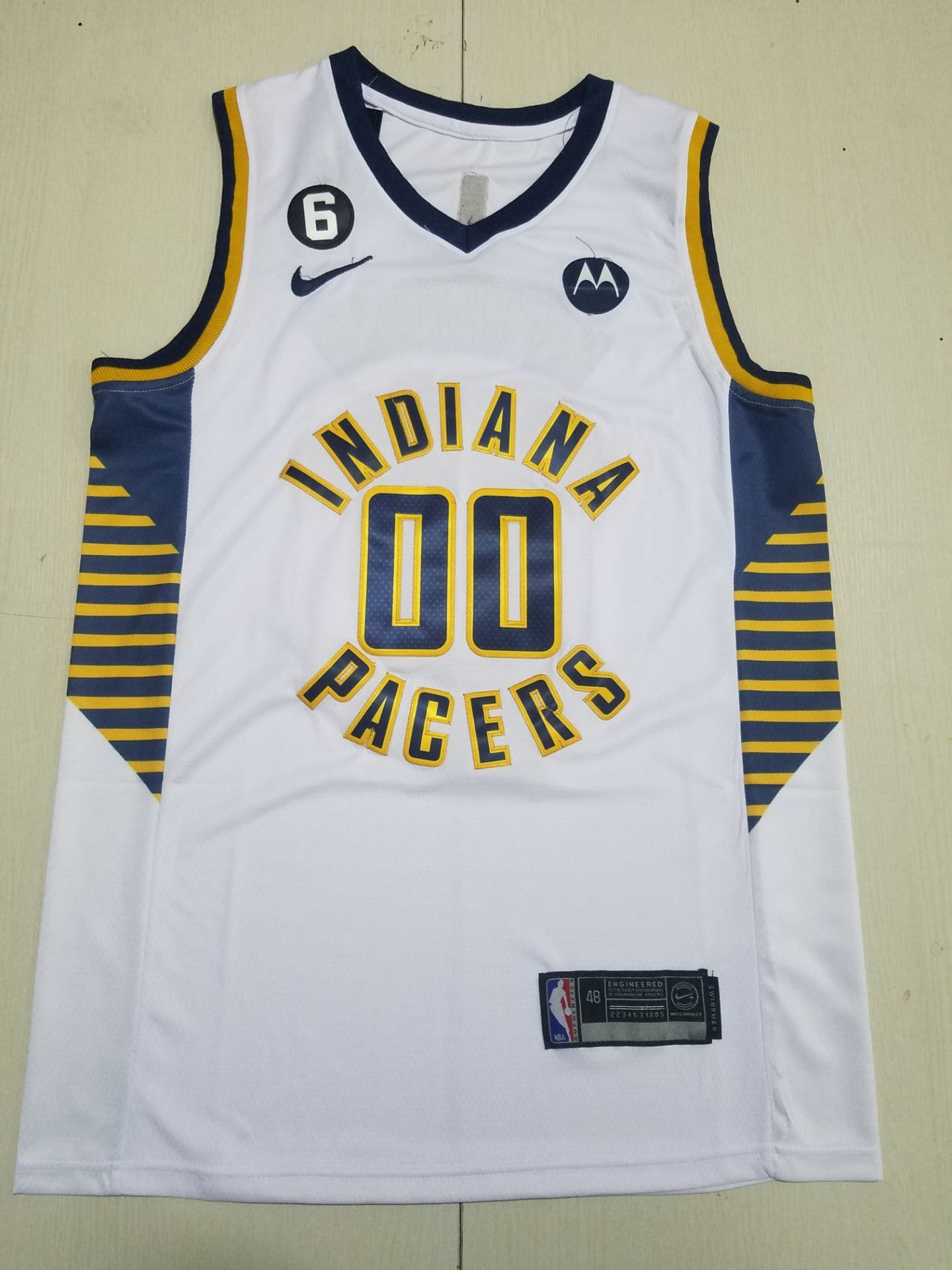 Men Indiana Pacers Custom White Nike 2022 NBA Jersey->orlando magic->NBA Jersey